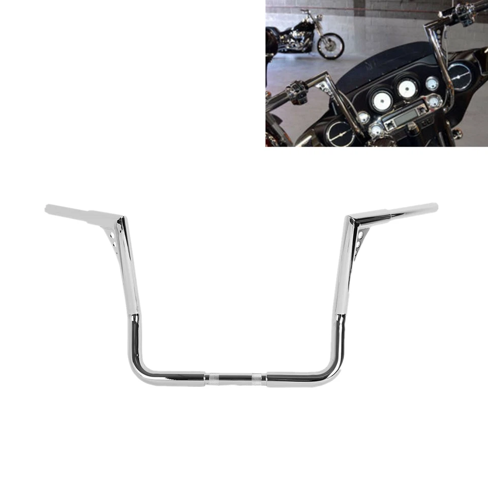 Manillar colgante Ape de 14" de tiro 1,25" apto para Harley Touring Dresders Baggers 82+ Foto 2 de 4