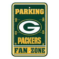 NFL Green Bay Packers Home Room Office Bar Decor Parking Sign Fan Zone 12" x 18"