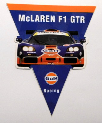 Werbe-Aufkleber Mc Laren F1 GTR Gulf Racing Les Mans Tourenwagen Motorsport 90er