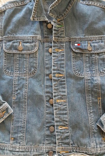 Vintage 1990's Tommy Hilfiger Denim Jean Jacket Women's Size- Large 100% Cotton - Picture 10 of 12
