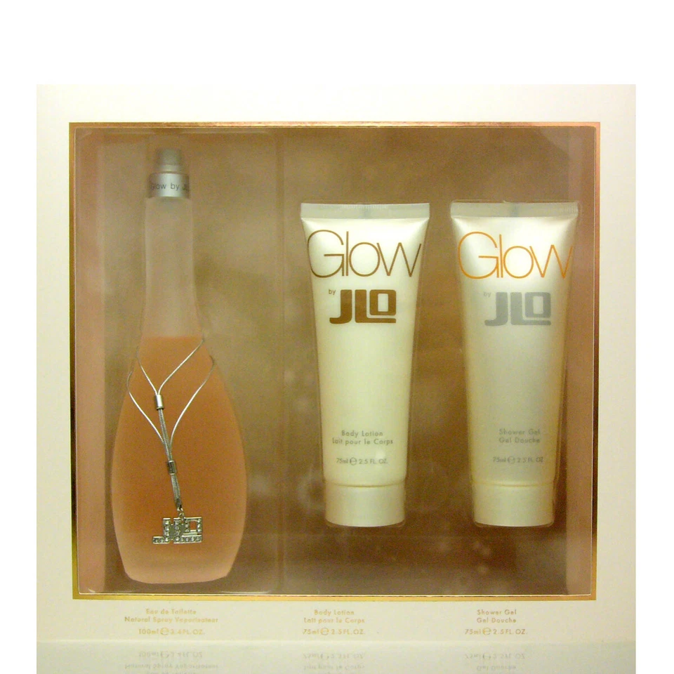 Jennifer Lopez Glow Set EDT 100 ml + BL 75 ml + SG 75 ml Regalo Mujer NUEVO EMBALAJE ORIGINAL