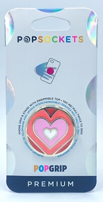 Popsockets Premium Enamel Metal Pink Hearts Swap Top Holder