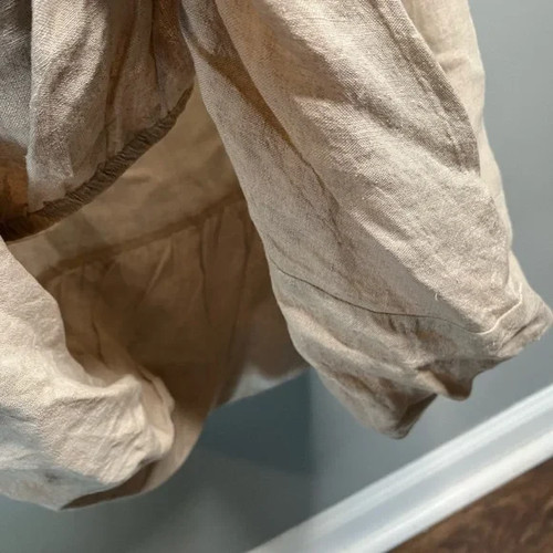 T. B. Togg handwerkliches Leinen-Midikleid mit Blasensaum - Large? - Bild 7 von 10