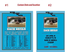 Zach Bryan With Heaven On Tour 2026 Schedule Tour Dates Poster