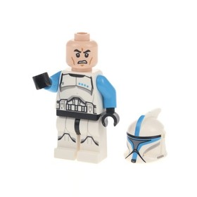 1x Lego Minifigure Star Wars Episode 2 Clone Trooper Lieutenant Helmet 75085 sw0629