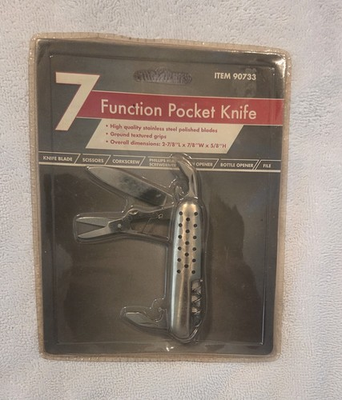 #ad Harbor Freight Tools 7 Functions Folding Pocket Knife Multi Function Tool 90733 $10.00