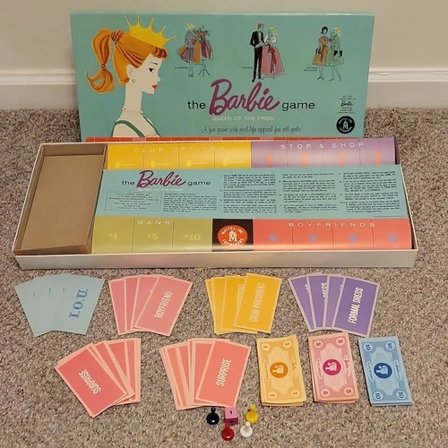 Mattel The Barbie Game Queen of the Prom Fashion Board Vintage 1960 Stock No.450