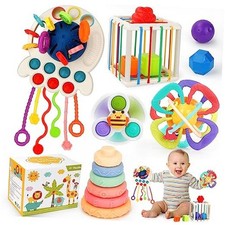 Baby Toys 6-12 Months,5 in 1 Montessori Toys for Babies 6-12 Months,Pull