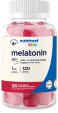  EXP 06/2027  2 Pack Nutricost Kids Melatonin Gummies 1mg 120 Gummies