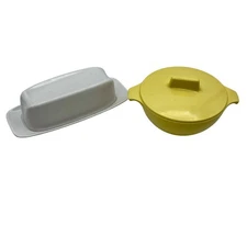 MCMVtg Watertown Lifetimeware Sugar Dish & Lenox Ware White Butter Dish Melamine