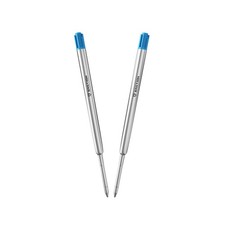 Premium Pen Refill 0.55mm Fine Tip Blue Ink for Bolt Action Luxury Pens 2 Pcs