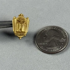 Vintage Scholarship Award Book Quill Lamp Of Knowledge HJCO Pin Pinback #56369