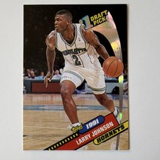 Topps 1992-93 Archives Larry Johnson #11 Draft Pick Charlotte Hornets NBA Card