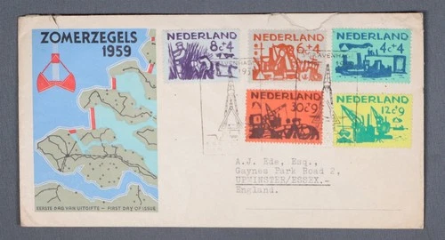 MayfairStamps Netherlands FDC 1959 Summer Stamps Combo First Day Cover aaw_47729