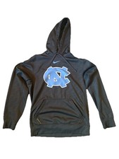 Nike North Carolina Tar Heels Therma Fit Hoodie Size Small Gray Blue UNC Logo