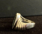 Vintage Solid Sterling Silver (.925) Marquise Abalone Shell Ring Size 9 — photo 4