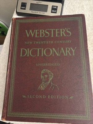 Vintage Websters New Twentieth Century Dictionary 1959 Unabridged Second Edition