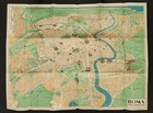 1934 vintage ROME italy MAP roma pianta monumentale 22x28 colored
