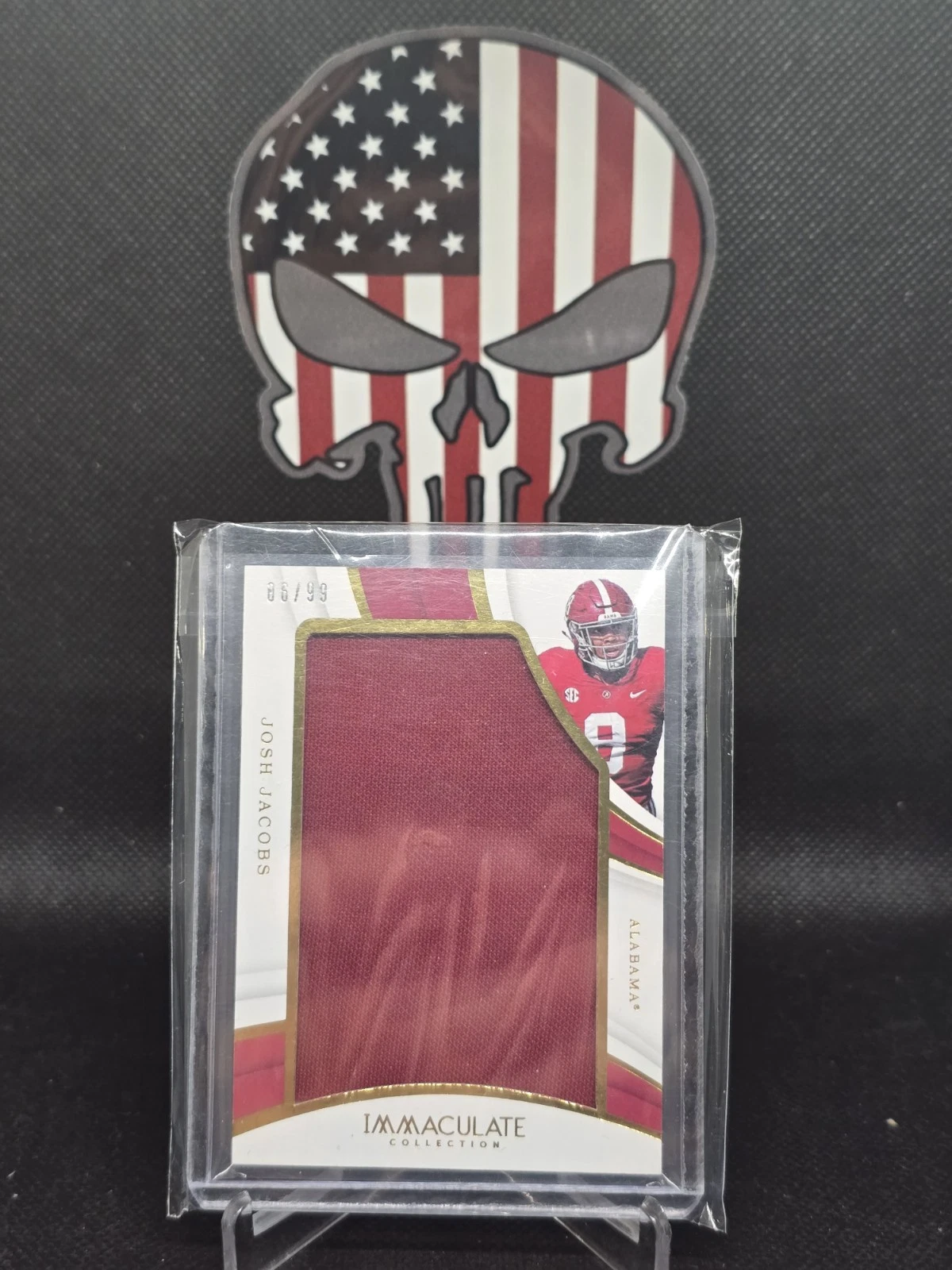 Josh Jacobs Panini Immaculate Collegiate Immaculate Jumbo Relics #20 Bowl Logo 1/1