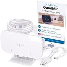 QuadMini 4x4 MIMO Antenna with 10  SMA Cable  Weatherproofing - Fast Data Rates