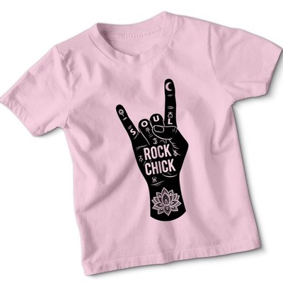 Rock Küken Handzeichen Kinder T-Shirt Rock'n'Roll Band Retro Musik Mädchen Geschenk