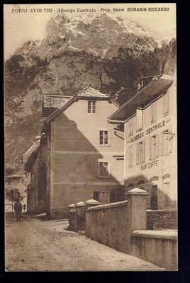 AVOLTRI OVENS (Udine). CARNIA. CENTRAL HOTEL. Bar. CAFFE'. Vg. c/fr. 1926.