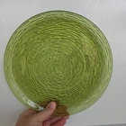 Anchor Hocking 10" Soreno Avocado Green Vintage MCM Glass Dinner Plate