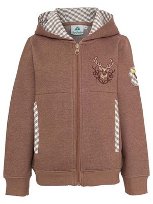 Kapuzenjacke Sweater 57301 Kinder berber Isar-Trachten Trachtenmode 