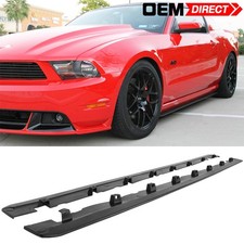Fits 10-14 Ford Mustang V6 V8 Gt Boss 302 Side Skirts Rocker Panel Extensions Fits 10-14 Ford Mustang V6 V8 Gt Boss 302 Side Skirts Rocker Panel Extensions