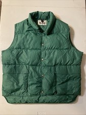 VTG Woolrich Women's Green Northern Goose Down Puffer Vest - Size L/XL