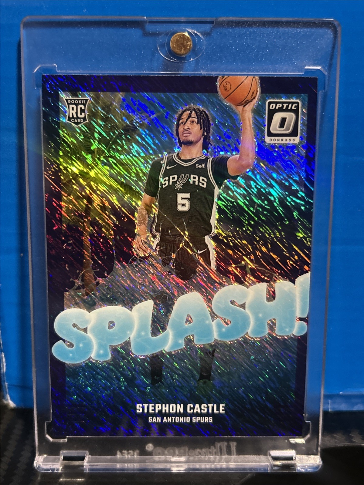 2024-25 Panini Donruss Optic - Splash! Stephon Castle #14 Purple Shimmer (RC)