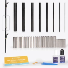 Fishing Rod Repair Kit Quick Easy Fix with Epoxy Glue Complete Set for Broken Po