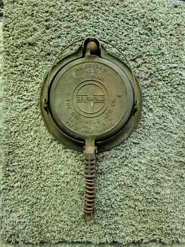 Griswold Cast Iron Waffle Iron No. 8 with Base