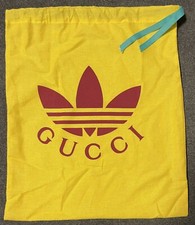 Gucci x Adidas 13  x 15  Inches - Yellow  Burgundy Dust Bag - Authentic