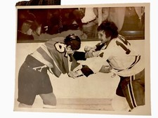MARIO TREMBLAY DENIS BRODEUR TYPE 1 PHOTO MOOSE DUPONT NHL HOCKEY FIGHT AHL OHA