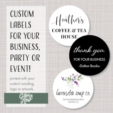 Logo aziendale stampato rotondo personalizzato festa evento Labe | Adesivo fustellato |