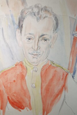 Original Aquarell, 'Circus Performer', um 1950, Athene Andrade (1908-1973)