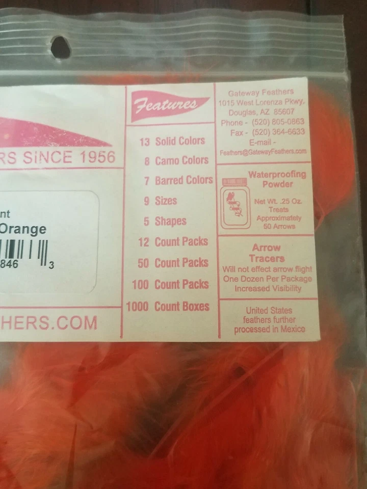 Gateway Archery Feather Arrow Tracer Hunting Fletchings 12/pack-Brand New-SHIP24 - Image 2 of 4