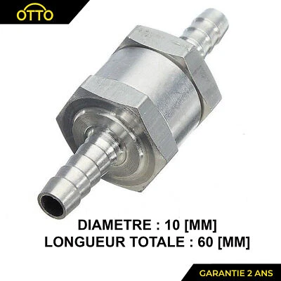 PARTSLINE CLAPET ANTI-RETOUR 10 MM SOUPAPE VALVE CARBURANT GASOIL ESSENCE HUILE