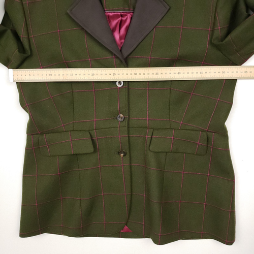 Chaqueta Blazer Musto Tweed 14 16 Mujer Abrigo Deportivo Hacking Verde Cuadros Ventana - Imagen 10 de 23