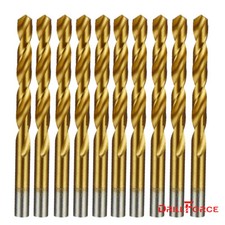 10PCS 1/4 Drill Bit Set HSS Titanium Jobber L...