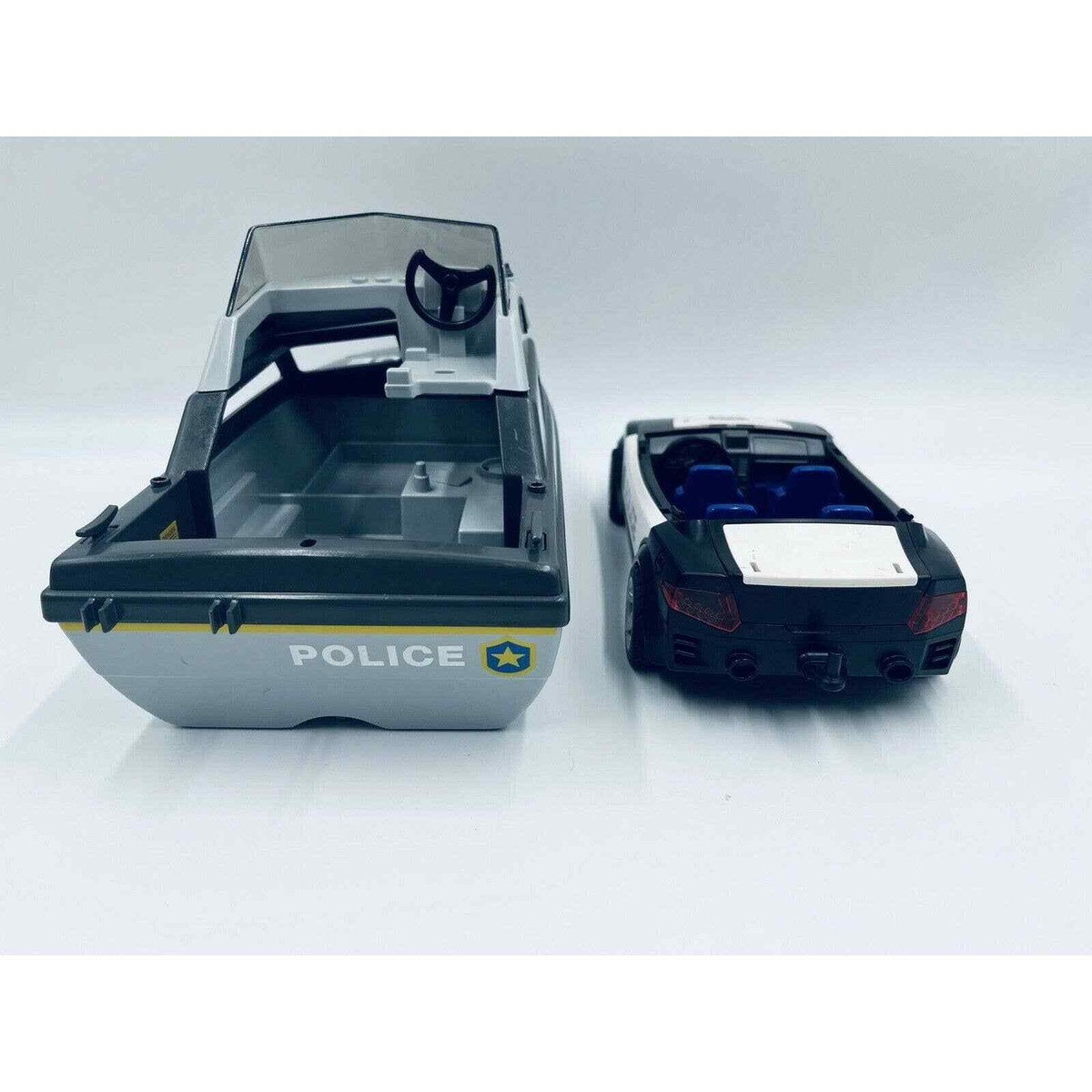Vintage Playmobil Rescue Police Boat Cruiser - Police Car Vehicle