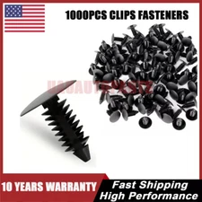 1000X Bumper Clips Auto Car Hole Plastic Rivets Fastener Fender Push Pin 8mm