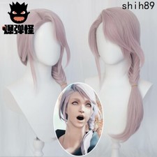 Final Fantasy Hythlodaeus Cosplay Long Hair Grey pink Wigs