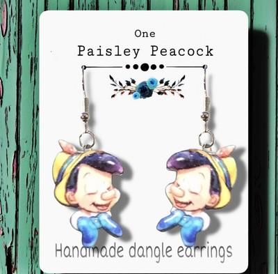 CARTOON EARRINGS- P I N N O C H I O 