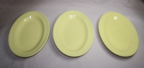 VTG. 3 GRINDLEY PLATTERS PLATES 6 3/4"x 9 3/4" LABURNUM PETAL GOLD ENGLAND - Bild 1 von 3