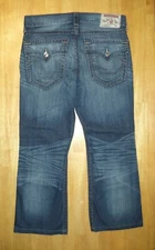 True Religion Bootcut Men's Jeans Size 34 -- Fits 36 x 29 Ripped Torn Distressed