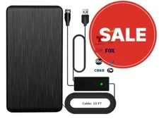 Camkey 280 Miles  TV Antenna, Amplified Indoor Outdoor TV Antenna