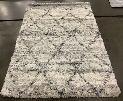 GREY / IVORY 4'-0'' x 6'-0'' Back Stain Rug, Reduced Price 1172669748 FNT886F-4