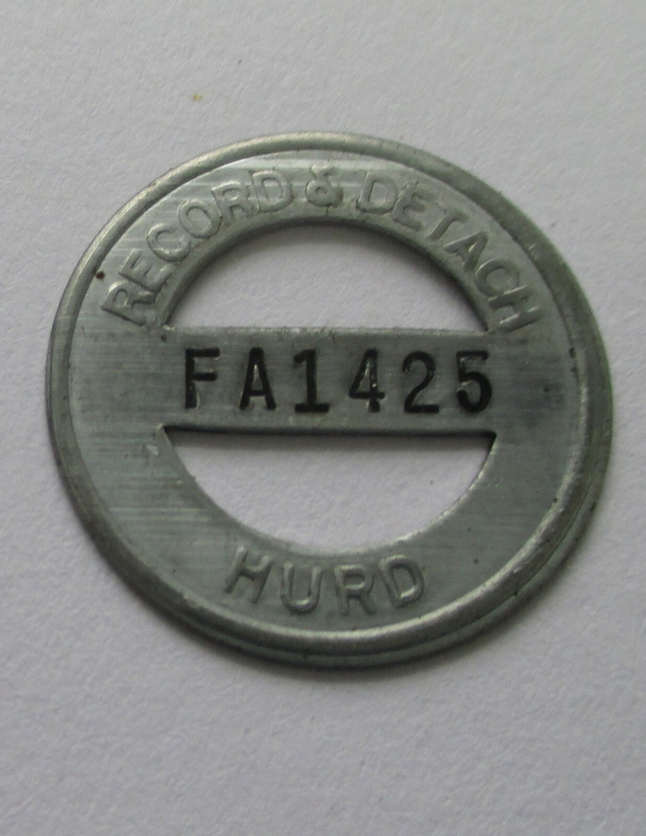 Vintage Original Hurd Record & Detach Key Tags NOS Ford Your Key